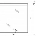 Зеркало BelBagno SPC-UNO-700-700-TCH
