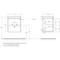 Тумба с раковиной BelBagno Pietra Mini 50 белая глянцевая