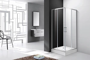 Душевой уголок Cezares Molveno 100x100см MOLVENO-A-2-100-C-Cr-IV профиль хром, стекло прозрачное