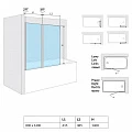 Шторка на ванну Excellent Fliper 80x140см R KAAX.1309.800.PR профиль хром, стекло прозрачное