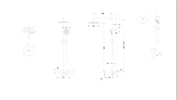 Душевая стойка Bravat F699153BW-A2 чёрная матовая