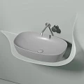 Раковина накладная Ceramica nova Element 600*380*138мм CN6049MSG серая матовая