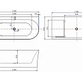 Акриловая ванна Allen Brau Priority 170x78 2.31004.20B/AM антрацит/белый глянцевый