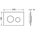 Кнопка смыва TECE Loop 9240626 хром матовая
