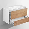 Тумба под раковину Vincea Alessia 90 VMC-1S900YW белый / светлое дерево