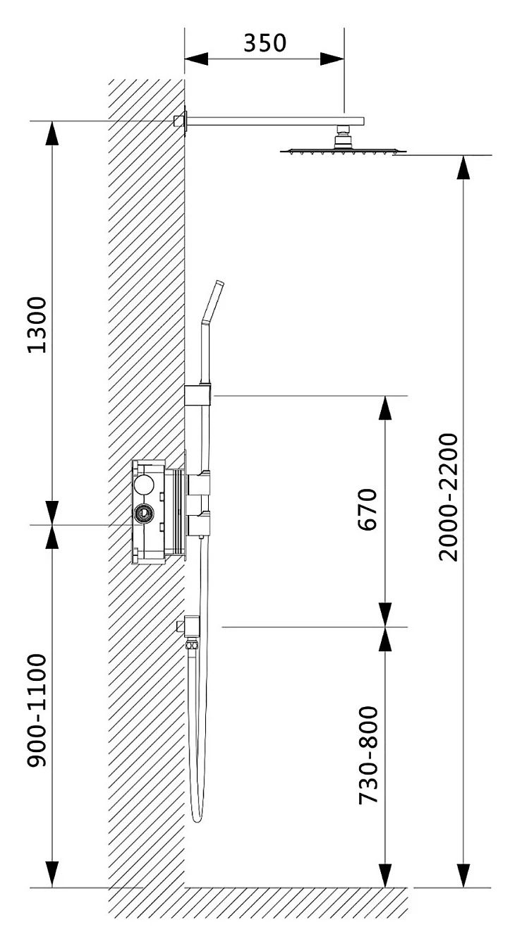 Душевой комплект Timo Petruma SX-5159/00SM с внутренней частью, хром