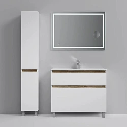 Тумба с раковиной AM.PM X-Joy 100 напольная, белый глянец