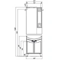 Зеркало-шкаф Aquaton Домус 65 L 1A008202DO01L белый