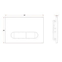 Кнопка смыва Veconi Flush V3 FLV3-B черная матовая