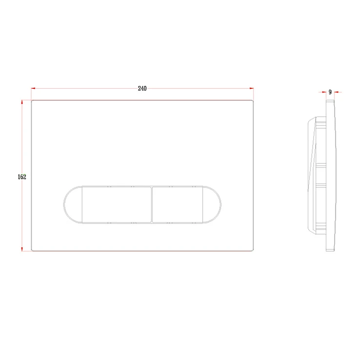 Кнопка смыва Veconi Flush V3 FLV3-B черная матовая