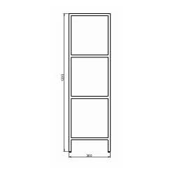 Стеллаж Comforty Мальме 40 00-00000826CF дуб дымчатый