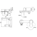 Смеситель для ванны с душем Bravat OPAL F6125183CP-01-RUS хром