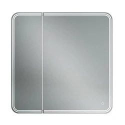 Зеркало-шкаф Art&Max Verona 80 AM-Ver-800-800-2D-R-DS-F с подсветкой, белый
