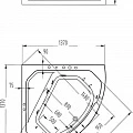 Акриловая ванна Orans 140x140 с гидромассажем BT-62118M белая глянцевая