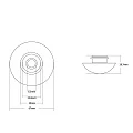 Накладка на слив для раковины ABBER AC0014MG серая матовая, керамика