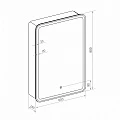 Зеркало-шкаф Art&Max Platino 60 AM-Pla-600-800-1D-L-DS-F с подсветкой, белый