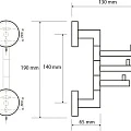 Крючок Bemeta Neo 104206075 поворотный, хром