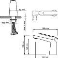 Смеситель Timo Olivia 3261/03F для раковины, черный