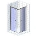 Душевой уголок GuteWetter Slide Square GK-864 95x95 см стекло бесцветное, профиль хром