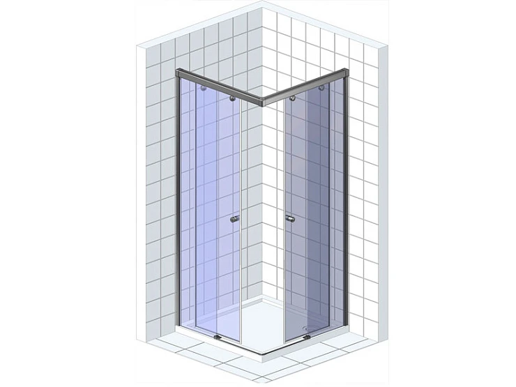 Душевой уголок GuteWetter Slide Square GK-864 95x95 см стекло бесцветное, профиль хром