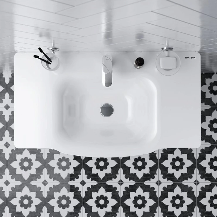 Тумба с раковиной AM.PM Like 80 белый глянец Тумба с раковиной AM.PM Like 80 белый глянец