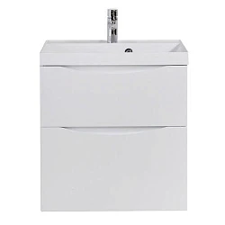 Тумба с раковиной BelBagno Marino 70 белая глянцевая