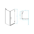 Душевой уголок RGW Passage PA-36B 80x90см 41083689-014 профиль черный, стекло прозрачное