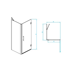 Душевой уголок RGW Passage PA-36B 80x90см 41083689-014 профиль черный, стекло прозрачное