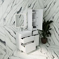 Тумба с раковиной Style Line Атлантика 60 напольная, антискрейч белый матовый
