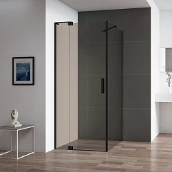 Душевой уголок Cezares Slider 90x99,5см SLIDER-AH-1-100-80/90-BR-NERO профиль черный, стекло бронза
