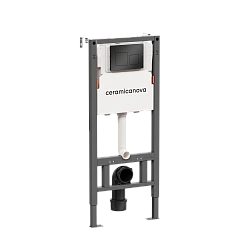 Система инсталляции для унитазов Ceramica Nova Balance CN121002MB с кнопкой черной матовой