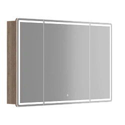 Зеркало-шкаф Sancos Mirror 120 MI120EG с подсветкой, дуб галифакс натуральный
