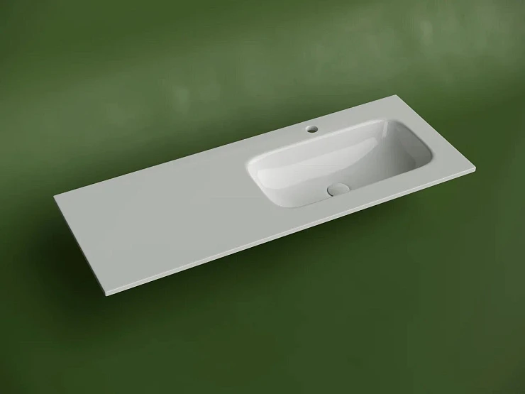 Раковина встраиваемая Ceramica Nova Grace 120 см CN7021 белая глянцевая