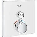 Термостатический смеситель Grohe Grohtherm SmartControl 29153LS0 для душа, хром / белый