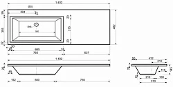 Встраиваемая раковина Style Line Даллас 140см СС-00002433 белая