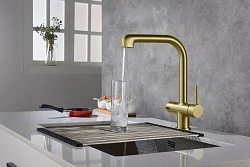 Смеситель для кухни Timo Saona 2346/17FL золото матовое