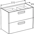 Тумба с раковиной Roca Gap 80 белая матовая