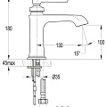Смеситель для раковины Cezares Liberty LIBERTY-F-LS-01-W0 хром