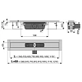 Душевой лоток AlcaPlast APZ101 650 с опорами, хром