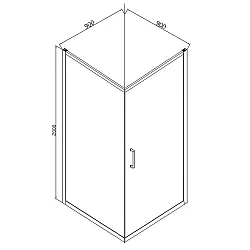 Душевой уголок Bravat Drop 90x90см BS090.2110 профиль хром, стекло прозрачное
