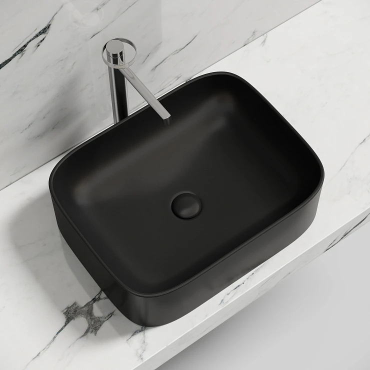 Раковина накладная Ceramica nova Element 505*380*150мм CN6052MB черная матовая