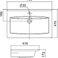 Тумба с раковиной Aquaton Сохо 75 белая глянцевая