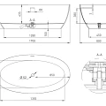 Ванна из искусственного камня Salini ALDA 170x80 отдельностоящая 101912G белая глянцевая