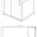 Душевой уголок Bravat Line 90x90см BS090.2116A профиль хром, стекло прозрачное