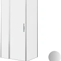 Душевой уголок Allen Brau Priority 100x80см 3.31029.BA+3.31041.BA профиль серебро, стекло прозрачное