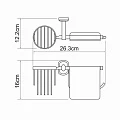 Держатель туалетной бумаги Wasserkraft Oder K-3059 с держателем для освежителя, с крышкой, хром