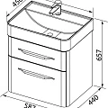 Тумба с раковиной Aquanet Виченца 60 212665 белая
