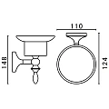 Мыльница Art&Max Bohemia AM-E-4299-Do золото глянец