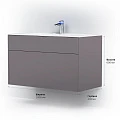Тумба с раковиной AM.PM Inspire 2.0 100 элегантный серый