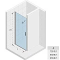 Душевая дверь в нишу RIHO 90см G003002120 профиль хром, стекло прозрачное
